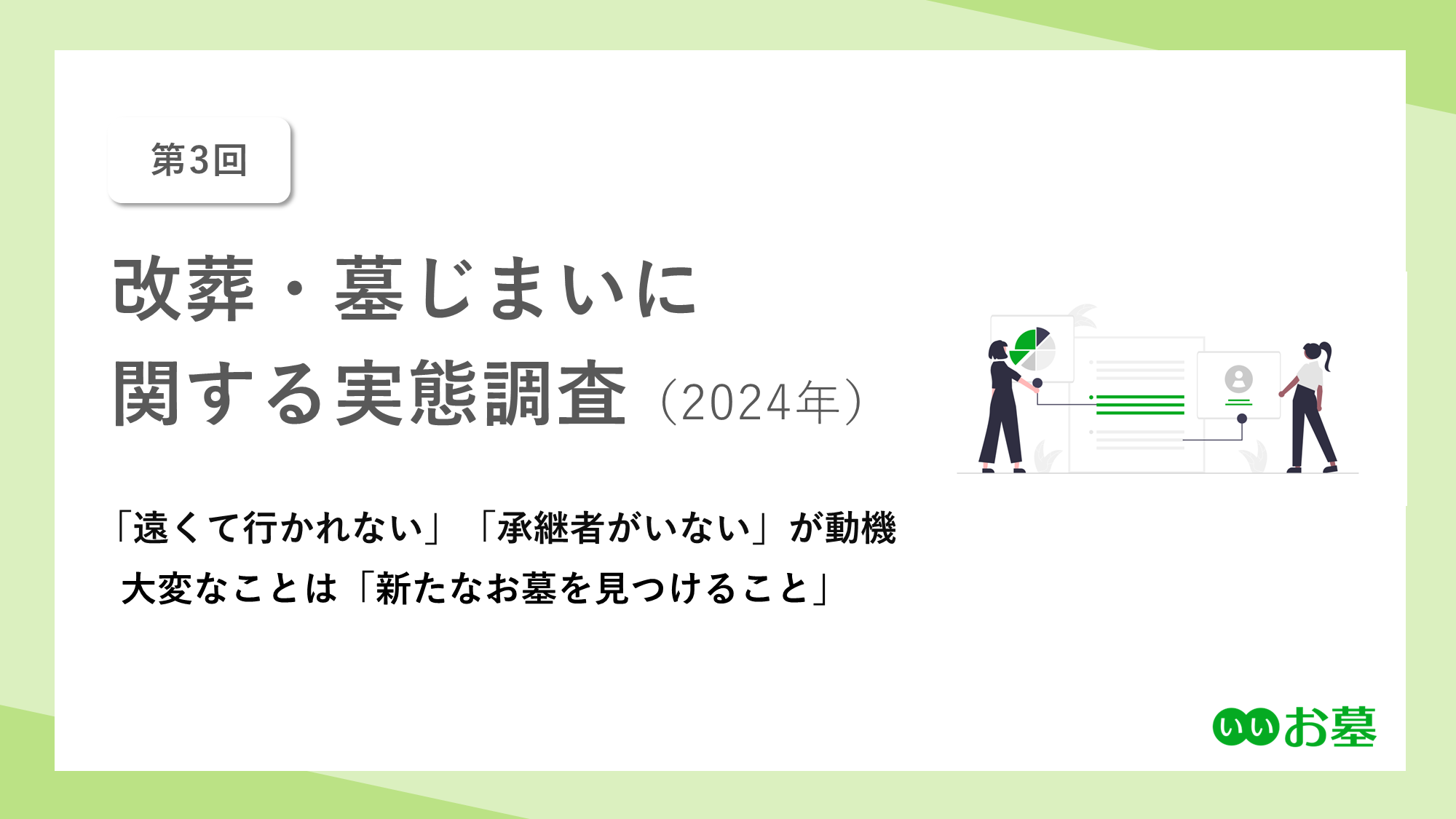 第3回】改葬・墓じまいに関する実態調査（2024年） | 霊園・墓地